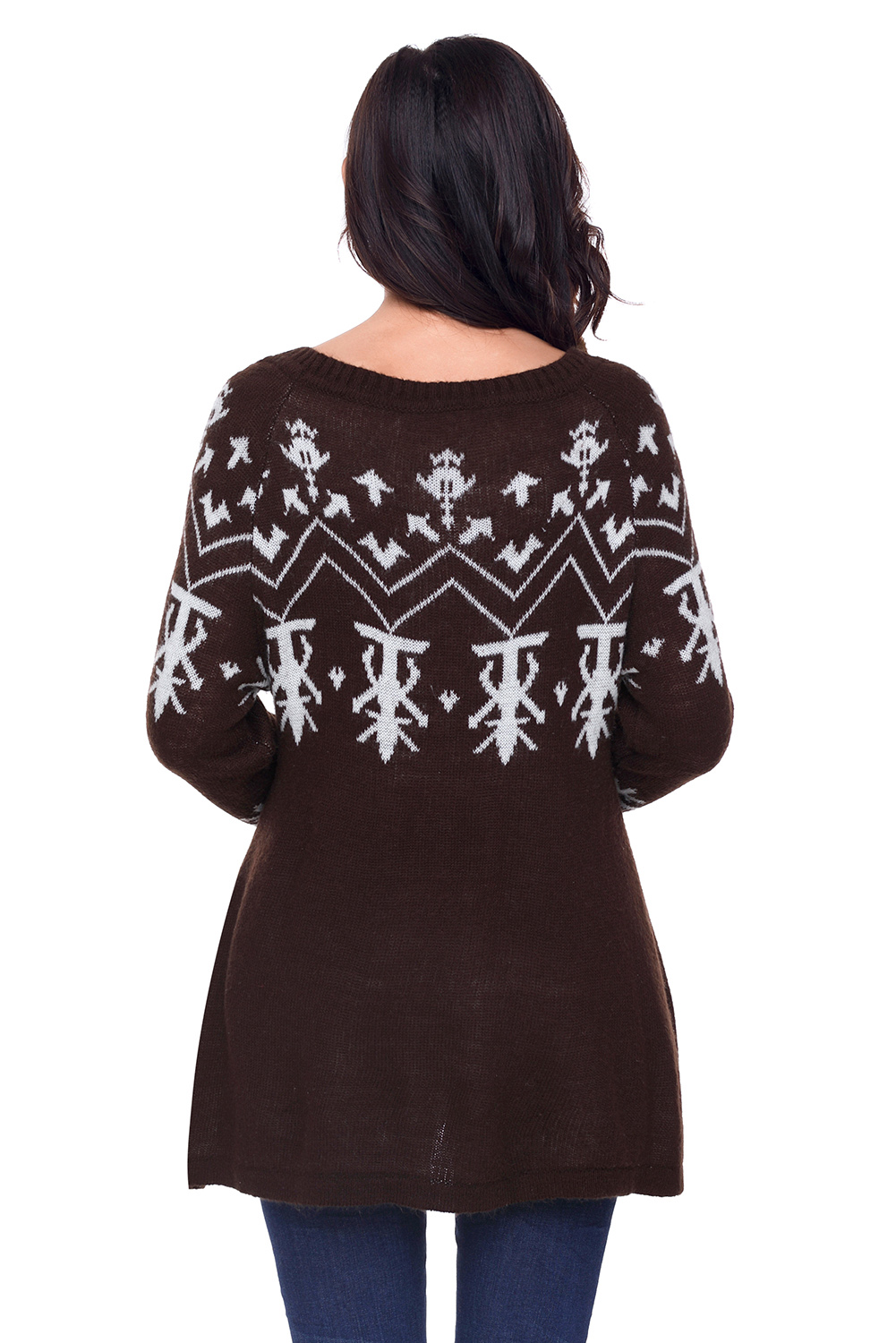 BY27720-17 Brown A-line Casual Fit Christmas Fashion Sweater